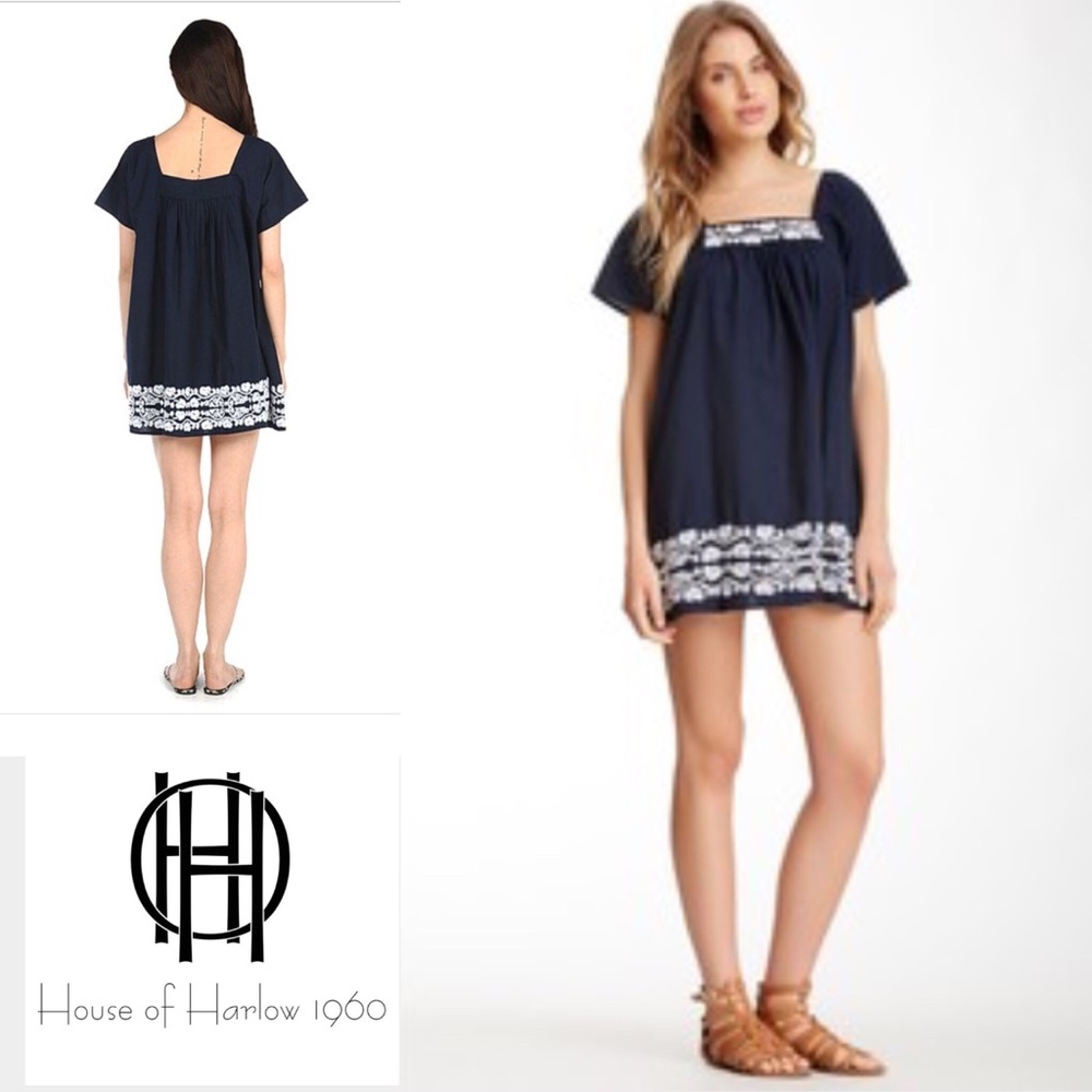 House of Harlow Thalia embroidered mini dress